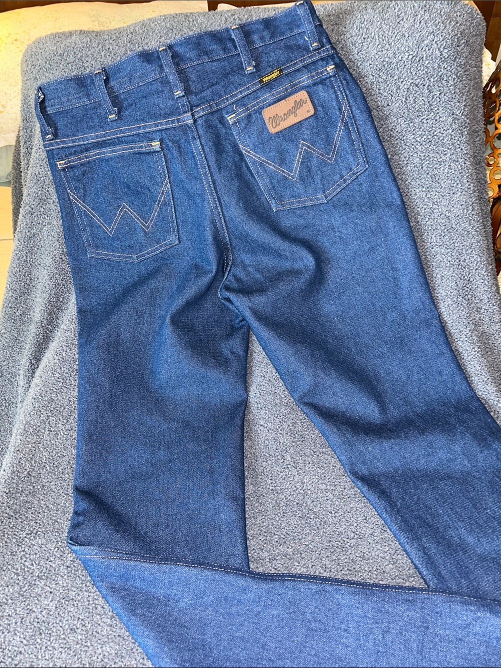 Wrangler Men's Dark Blue Straight Leg Jeans